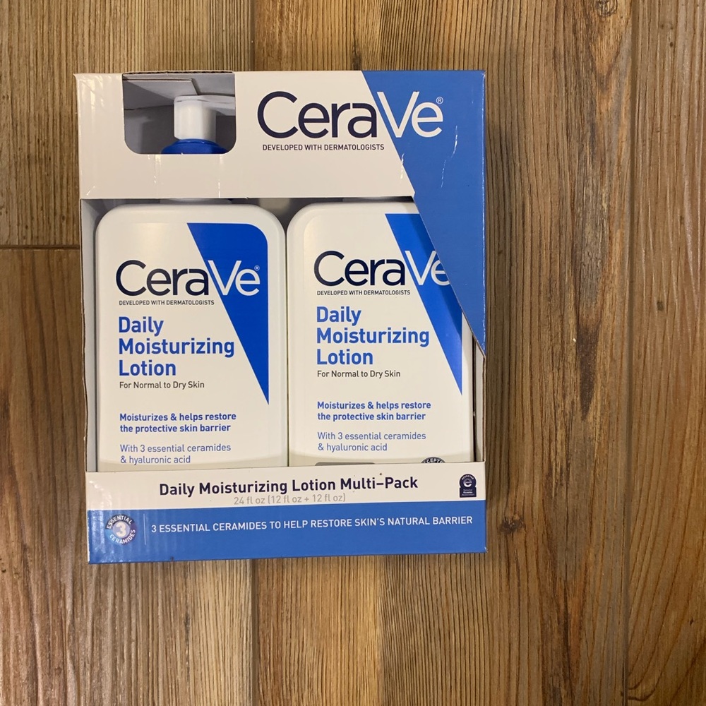 2 pack CeraVe Moisturizing Lotion, Face Moisturizer for Normal to Dry Skin 12oz